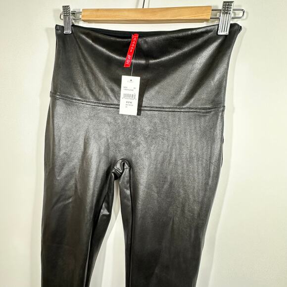 SPANX Ready to Wow Faux Leather Leggings Black XL - Picture 3 of 7